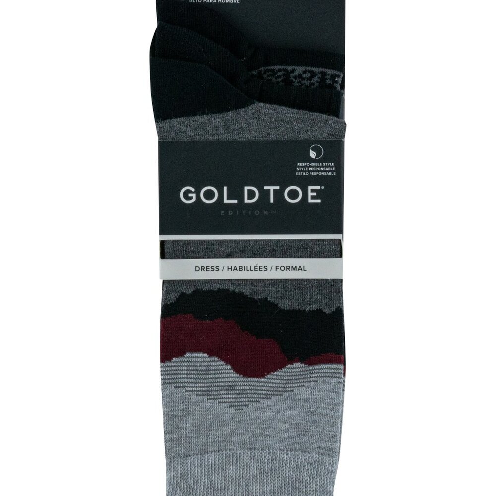 NWT Gold Toe 3 Pack Dress Socks Mountainous Comfort Top